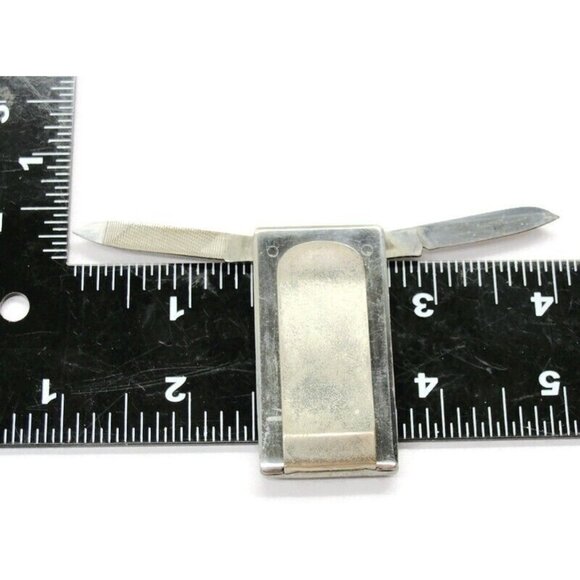 Knife File Money Clip Stainless Steel Wallet Credit Card Cash ID Holder - Picture 6 of 7